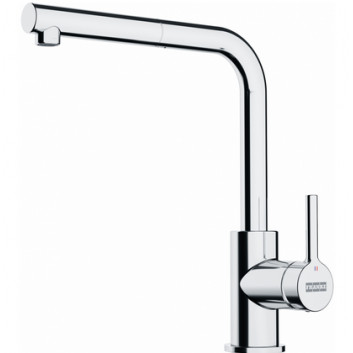 Kitchen faucet Franke Lina pull-out , height 360mm, obrotowa i pull-out spray, orzechowy