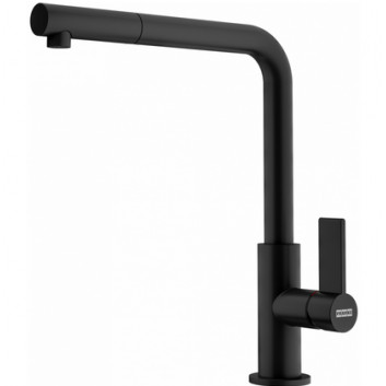 Kitchen faucet Franke Neptune Evo , height 291mm, obrotowa i pull-out spray, black mat