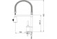 Kitchen faucet Franke Princess II , height 184mm, obrotowa spout, orzechowy