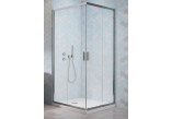 Cabin Radaway Alienta D 800x1000 mm rectangular with door dwuczęściowymi, glass transparent, chrome