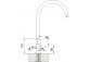 Kitchen faucet do wody filtrowanej Franke Lina clear water , height 272mm, obrotowa spout, chrome