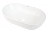 Ceramic washbasin countertop Deante Peonia 30x50cm, white