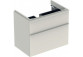 Wall mounted cabinet vanity Geberit Smyle Square 60 cm, with two drawers - white shine