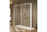 Door sliding Novellini Lunes 2.0 P 156-162 cm 2 hinged, silver profile, transparent glass