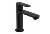 Washbasin faucet Hansgrohe Rebris S single lever 110 with pop-up waste with pull-rod - black mat