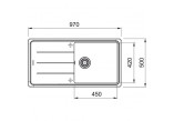 Zlewozmywak wbudowywany, Franke Basis BFG 611-97 ,white polarny