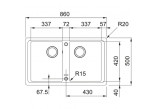 Zlewozmywak wbudowywany, Franke Basis BFG 620-34-34 ,white polarny