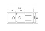 Zlewozmywak wbudowywany, Franke Basis BFG 621-116 ,white polarny