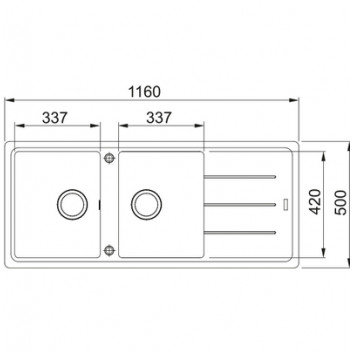 Zlewozmywak wbudowywany, Franke Basis BFG 621-116 ,white polarny