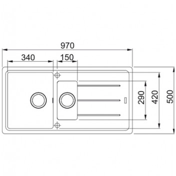 Zlewozmywak wbudowywany, Franke Basis BFG 651-97 , white polarny