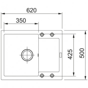 Zlewozmywak wbudowywany, Franke Maris MRG 611-62 , black drain, black mat