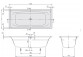 Bathtub Villeroy & Boch Avento Duo 170x75 with waste in the middle- sanitbuy.pl