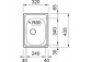 Zlewozmywak Franke Eurostar ETN 611-58 for built-in, jednokomorowy,stainless steel, smooth