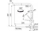 Mixer kuchena Franke Atlas Neo pull-out, height 297mm, pull-out spray, antracyt