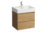 Cabinet vanity Laufen Lani, 58x45cm, 2 szuflady, dziki oak