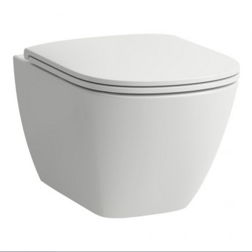 Bowl WC wall-hung short, Rimless, wersja ADVANCED, Laufen Lua - White 