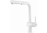 Mixer with swivel spout Franke Active J pull down spray , height 388mm, spout wyciągana, white mat