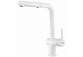 Mixer with swivel spout Franke Active J pull down spray , height 388mm, spout wyciągana, white mat