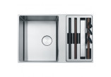 Zlewozmywak z Fragranitu Franke Maris MRG 160-34-15, small komora z right strony, black drain, black mat