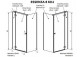 Door cabins prysznicowej Radaway Essenza 8 KDJ 100, left, 1000x2000mmm, glass transparent, chrome