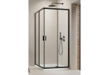 Cabin Radaway Alienta D 800x1000 mm rectangular with door dwuczęściowymi, glass transparent, profil black