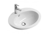 Recessed washbasin Catalano Incasso 57x47 cm oval - white