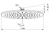 KLUDI A-QA shower head / overhead shower 300mm DN 15, white mat