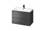 Wall mounted cabinet z umywalką Cersanit Set B890 Moduo 60, antracytowy