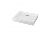 Shower tray rectangular Cersanit TAKO 100 x 80 x 16cm, zintegrowany z panelem, white