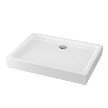 Shower tray rectangular Cersanit TAKO 100 x 80 x 16cm, zintegrowany z panelem, white