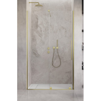 Door sliding walk-in Radaway Furo Gold, left, with wall, 160x200cm, glass transparent, profil gold