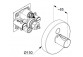 Concealed mixer with thermostat DN15 Kludi Push, chrome