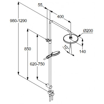 Shower set Kludi Freshline Dual Shower System