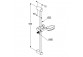 Shower set Kludi Freshline 1S with handset i drążkiem 90 cm white/chrome