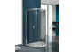 Corner shower cabin Sanplast KP4/TX5b+BPza semicircular wraz with shower tray, h.2030 mm, transparent glass, silver profile shiny