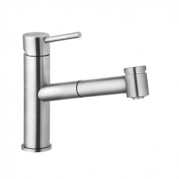 Kitchen faucet single lever, Kludi Steel, stainless steel, szczotkowana