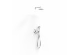 Shower set Tres 001, concealed, with head shower okrągłą 25 cm - chrome