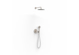 Shower set Tres 003, concealed, with head shower okrągłą 30 cm - steel