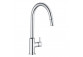 Kitchen faucet Kludi Bingo Star XS, height 370mm, wyciągana obrotowa spout, black mat/chrome