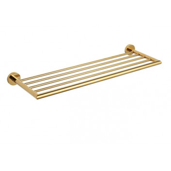 Shelf for towels Stella Classic 65.5x21.5cm, gold shine