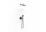 Shower set Tres 006, concealed, with head shower okrągłą 30 cm - black brąz