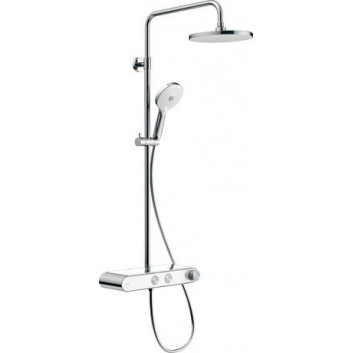 Shower rail 810mm, Duravit - Chrome/White shiny