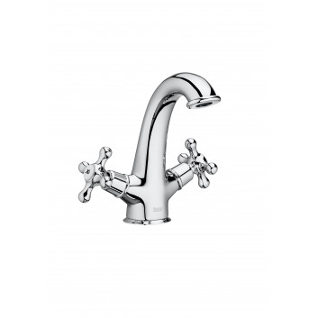 Washbasin faucet Roca Cala, standing, height 161mm, without pop, Cold Start, chrome