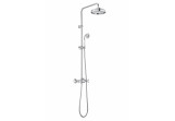 Shower column Roca Carmen with mixer dwuuchwytową, deszczownicą okrągłą 216 mm i handshower - chrome