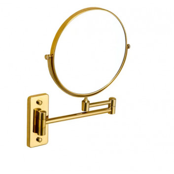 Cosmetic mirror proste Stella, magnifying 3x, gold shine 