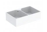 Washbasin multifunction z dwoma komorami i overflow Geberit Publica,, white