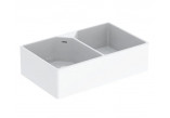 Washbasin multifunction z dwoma komorami i overflow Geberit Publica,, white