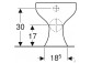 Standing bowl WC dla dzieci z dekoracyjnymi nóżkami, z nakładkami do siedzenia ,washdown model, Geberit Bambini, white