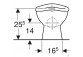 Stojącamiska WC dla dzieci z dekoracyjnymi nóżkami ,washdown model, Geberit Bambini, white