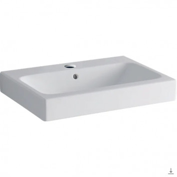 Washbasin rectangular 120x48,5cm with two holes Geberit iCon, white